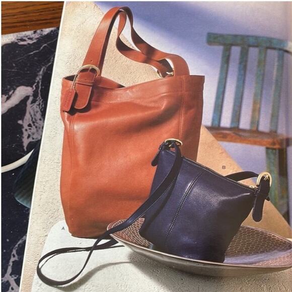 COACH Vintage Duffle Soho XL Vermillion in Dark Brown Leather Bag Purse 4082 CR - Picture 15 of 16